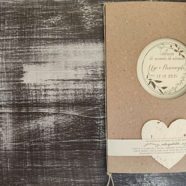 libretto messa carta piantabile matrimonio ecofriendly ecofattoart